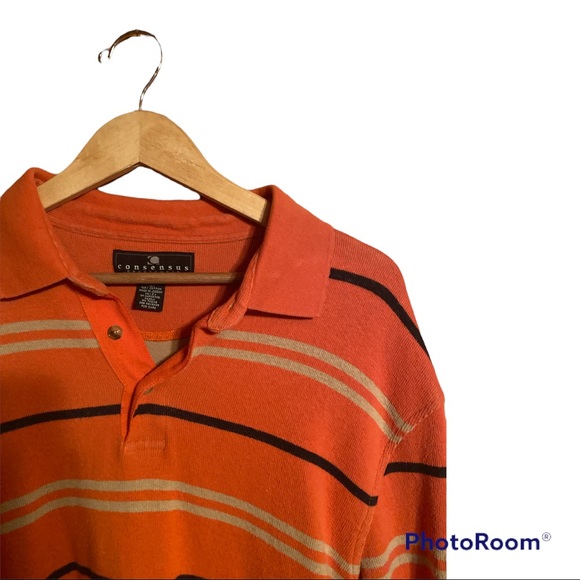 Consensus Sportswear Collared 3/4 Button Up Long Sleeve Shirt - Picture 2 of 5